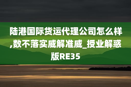 陆港国际货运代理公司怎么样,数不落实威解准威_授业解惑版RE35