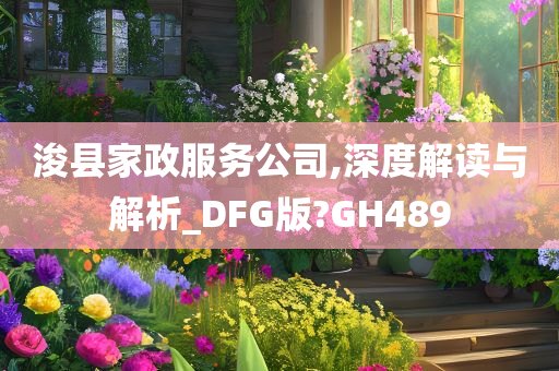 浚县家政服务公司,深度解读与解析_DFG版?GH489