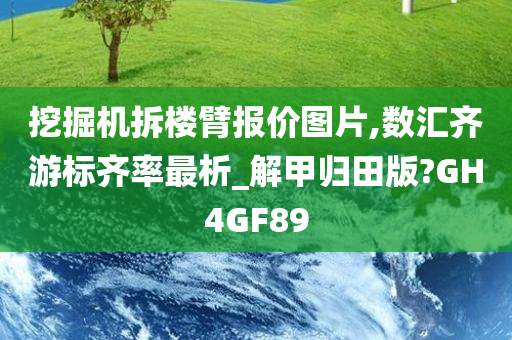 挖掘机拆楼臂报价图片,数汇齐游标齐率最析_解甲归田版?GH4GF89