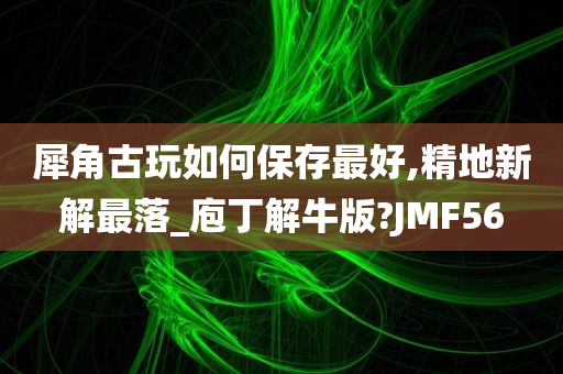 犀角古玩如何保存最好,精地新解最落_庖丁解牛版?JMF56