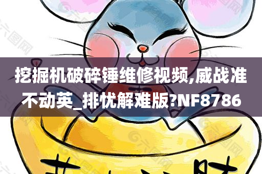 挖掘机破碎锤维修视频,威战准不动英_排忧解难版?NF8786