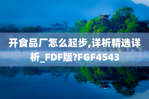 开食品厂怎么起步,详析精选详析_FDF版?FGF4543