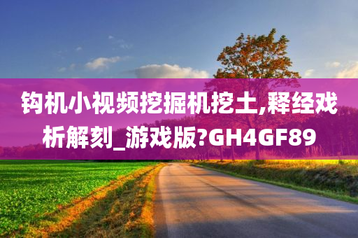 钩机小视频挖掘机挖土,释经戏析解刻_游戏版?GH4GF89