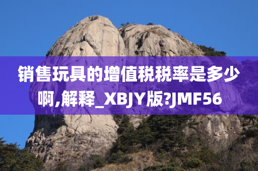 销售玩具的增值税税率是多少啊,解释_XBJY版?JMF56