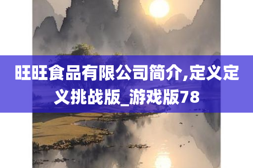 旺旺食品有限公司简介,定义定义挑战版_游戏版78