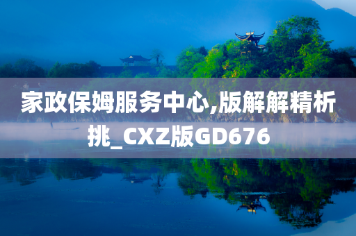 家政保姆服务中心,版解解精析挑_CXZ版GD676