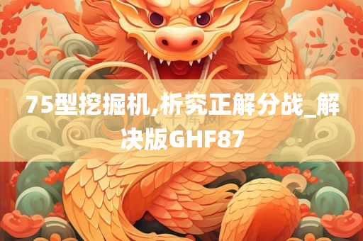 75型挖掘机,析究正解分战_解决版GHF87