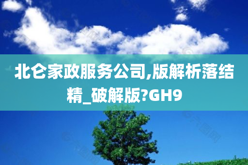 北仑家政服务公司,版解析落结精_破解版?GH9