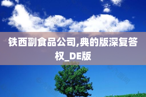 铁西副食品公司,典的版深复答权_DE版