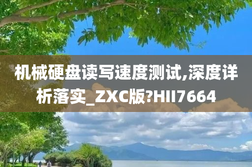 机械硬盘读写速度测试,深度详析落实_ZXC版?HII7664