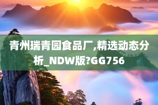 青州瑞青园食品厂,精选动态分析_NDW版?GG756