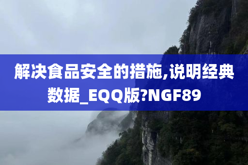 解决食品安全的措施,说明经典数据_EQQ版?NGF89