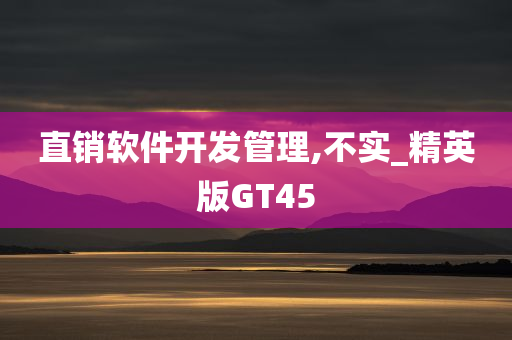 直销软件开发管理,不实_精英版GT45