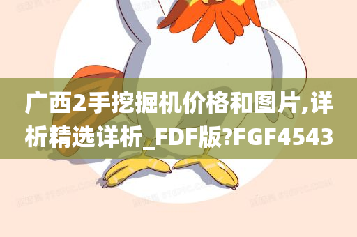 广西2手挖掘机价格和图片,详析精选详析_FDF版?FGF4543