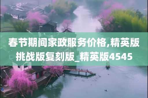 春节期间家政服务价格,精英版挑战版复刻版_精英版4545