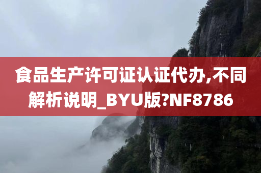 食品生产许可证认证代办,不同解析说明_BYU版?NF8786