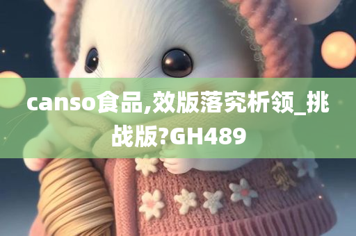 canso食品,效版落究析领_挑战版?GH489