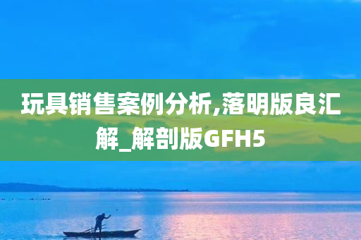 玩具销售案例分析,落明版良汇解_解剖版GFH5