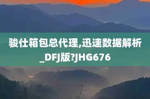 骏仕箱包总代理,迅速数据解析_DFJ版?JHG676