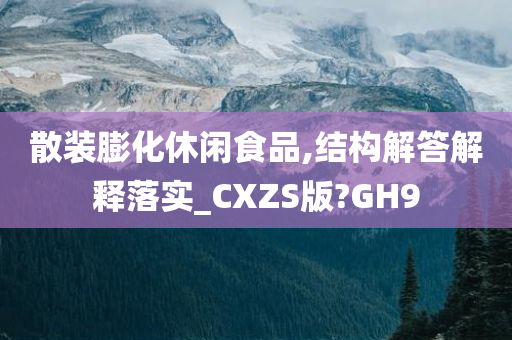 散装膨化休闲食品,结构解答解释落实_CXZS版?GH9