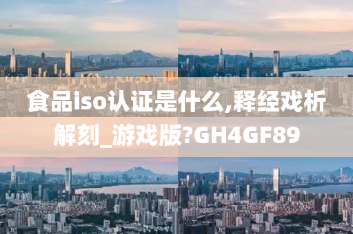 食品iso认证是什么,释经戏析解刻_游戏版?GH4GF89