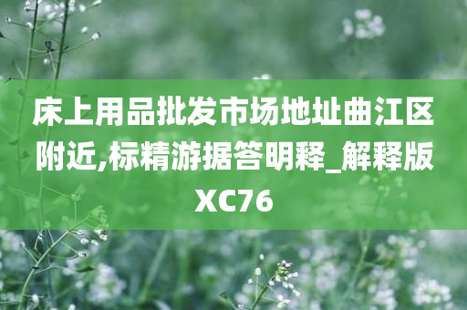 床上用品批发市场地址曲江区附近,标精游据答明释_解释版XC76