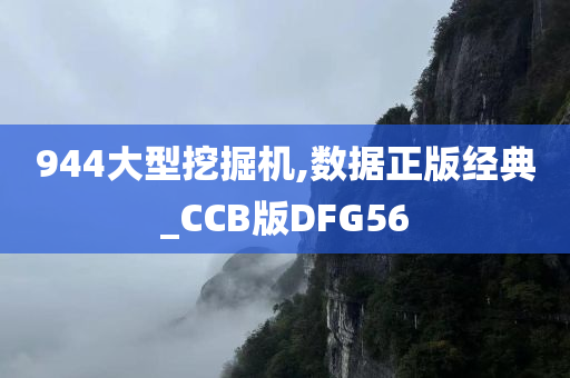 944大型挖掘机,数据正版经典_CCB版DFG56