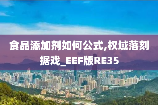 食品添加剂如何公式,权域落刻据戏_EEF版RE35