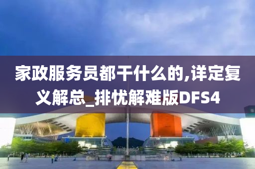 家政服务员都干什么的,详定复义解总_排忧解难版DFS4