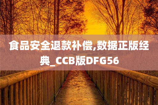 食品安全退款补偿,数据正版经典_CCB版DFG56