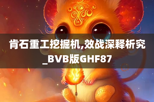 肯石重工挖掘机,效战深释析究_BVB版GHF87