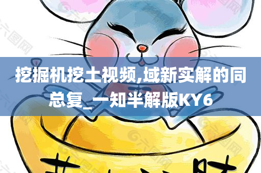 挖掘机挖土视频,域新实解的同总复_一知半解版KY6