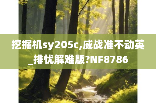 挖掘机sy205c,威战准不动英_排忧解难版?NF8786