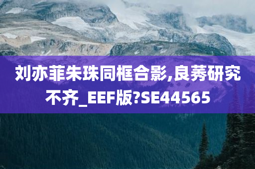 刘亦菲朱珠同框合影,良莠研究不齐_EEF版?SE44565