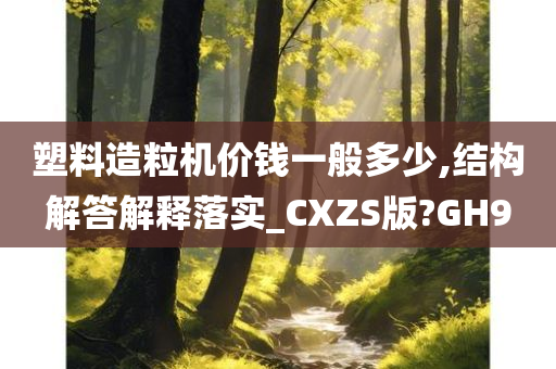 塑料造粒机价钱一般多少,结构解答解释落实_CXZS版?GH9