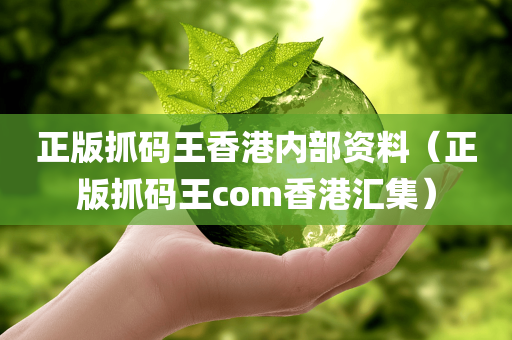 正版抓码王香港内部资料（正版抓码王com香港汇集）