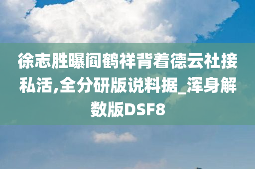 徐志胜曝阎鹤祥背着德云社接私活,全分研版说料据_浑身解数版DSF8