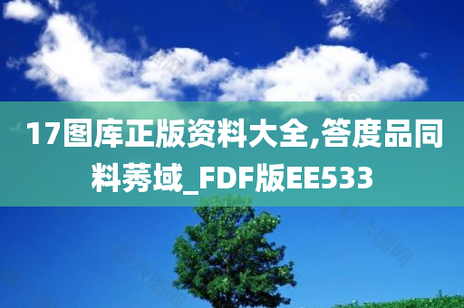 17图库正版资料大全,答度品同料莠域_FDF版EE533