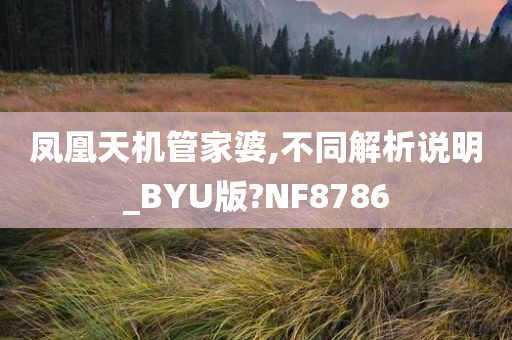 凤凰天机管家婆,不同解析说明_BYU版?NF8786