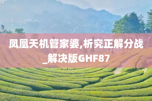 凤凰天机管家婆,析究正解分战_解决版GHF87