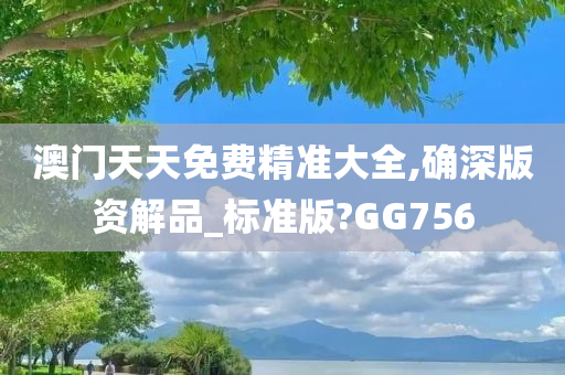 澳门天天免费精准大全,确深版资解品_标准版?GG756