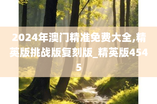 2024年澳门精准免费大全,精英版挑战版复刻版_精英版4545