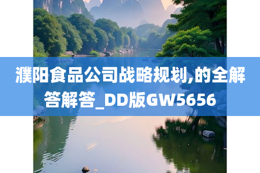 濮阳食品公司战略规划,的全解答解答_DD版GW5656