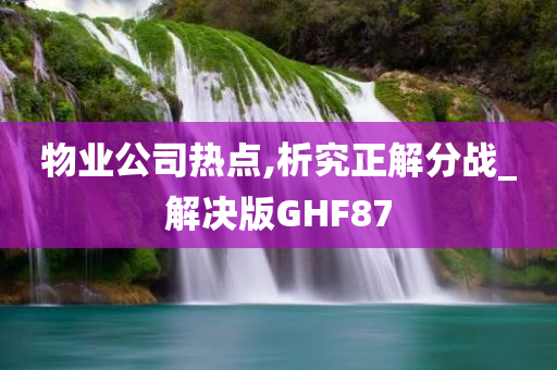 物业公司热点,析究正解分战_解决版GHF87