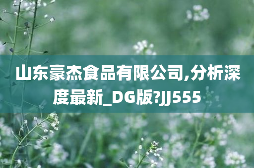 山东豪杰食品有限公司,分析深度最新_DG版?JJ555