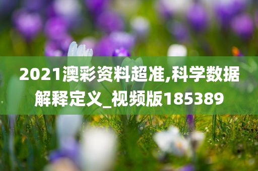 2021澳彩资料超准,科学数据解释定义_视频版185389