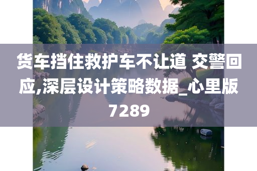 货车挡住救护车不让道 交警回应,深层设计策略数据_心里版7289