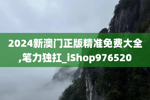 2024新澳门正版精准免费大全,笔力独扛_iShop976520