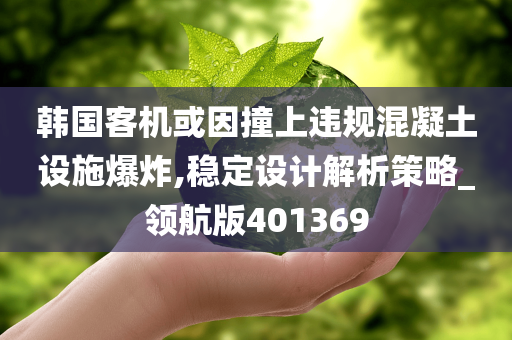 韩国客机或因撞上违规混凝土设施爆炸,稳定设计解析策略_领航版401369