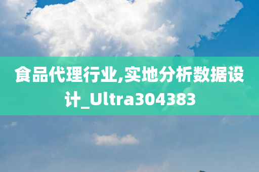 食品代理行业,实地分析数据设计_Ultra304383